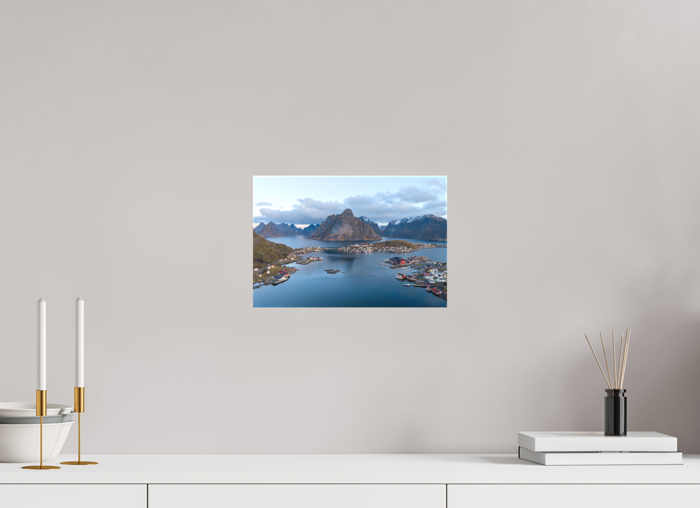 30 x 20 cm, Leinwand Between Sea and Peaks