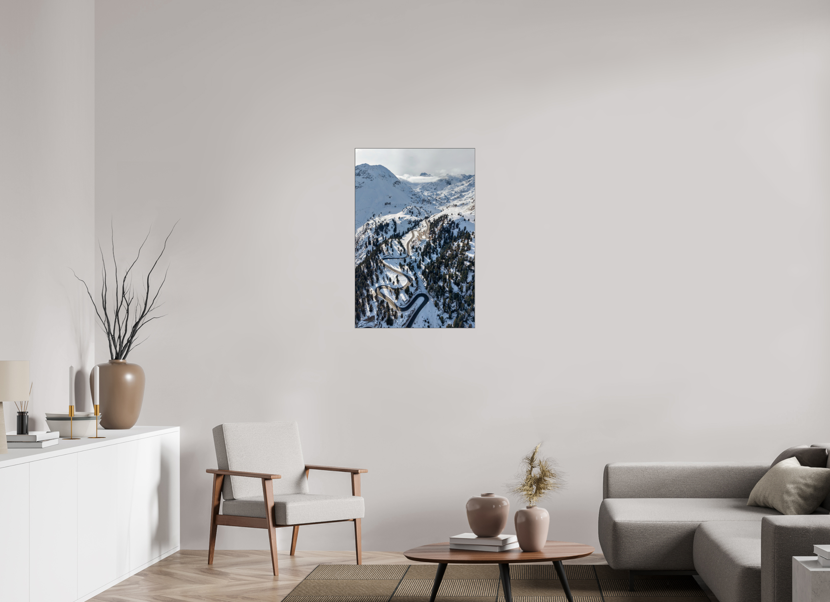 60 x 90 cm, Foto-Abzug hinter Acrylglas glänzend Road to the Summit