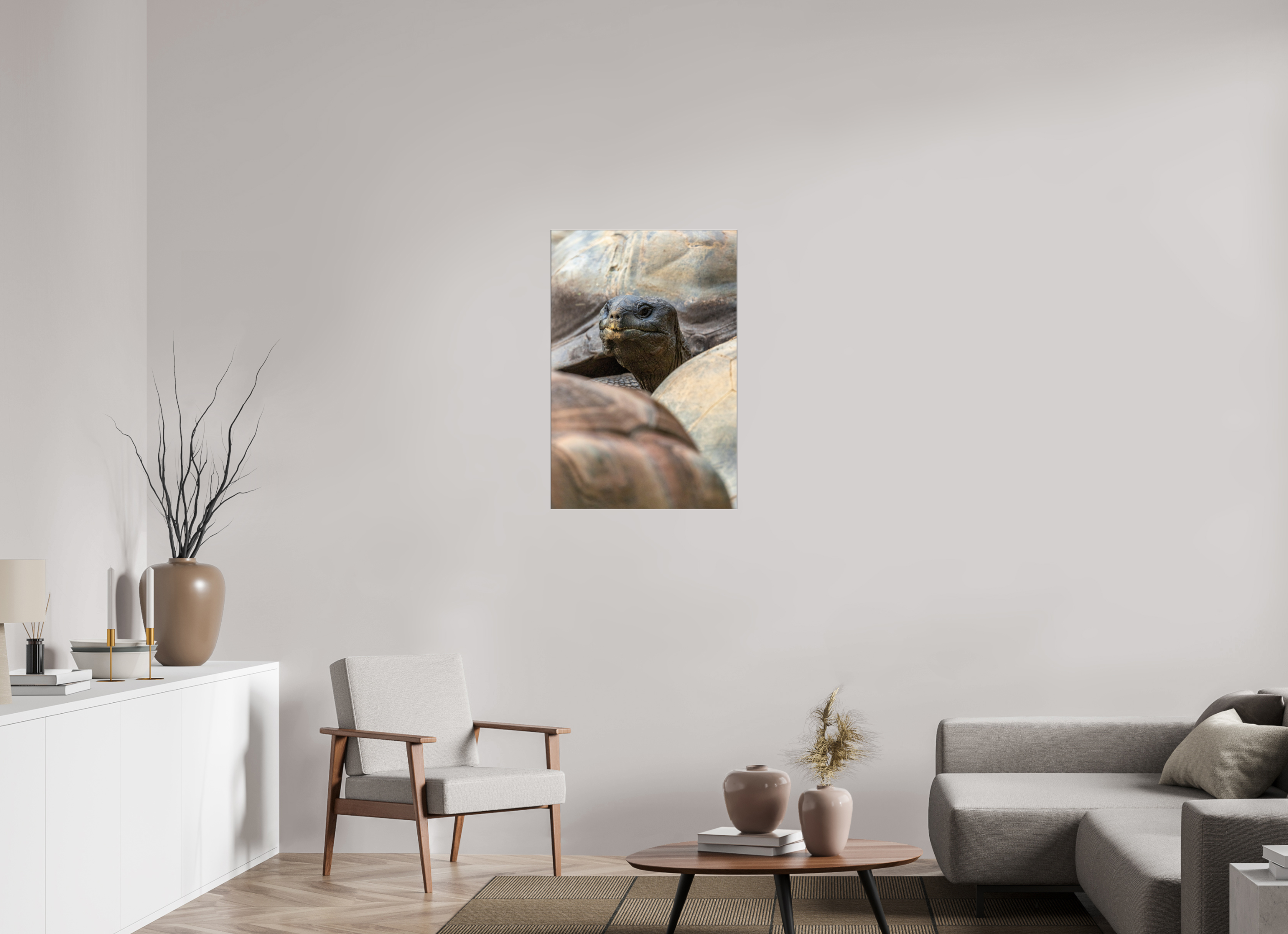 60 x 90 cm, Foto-Abzug hinter Acrylglas glänzend Peekaboo Giant
