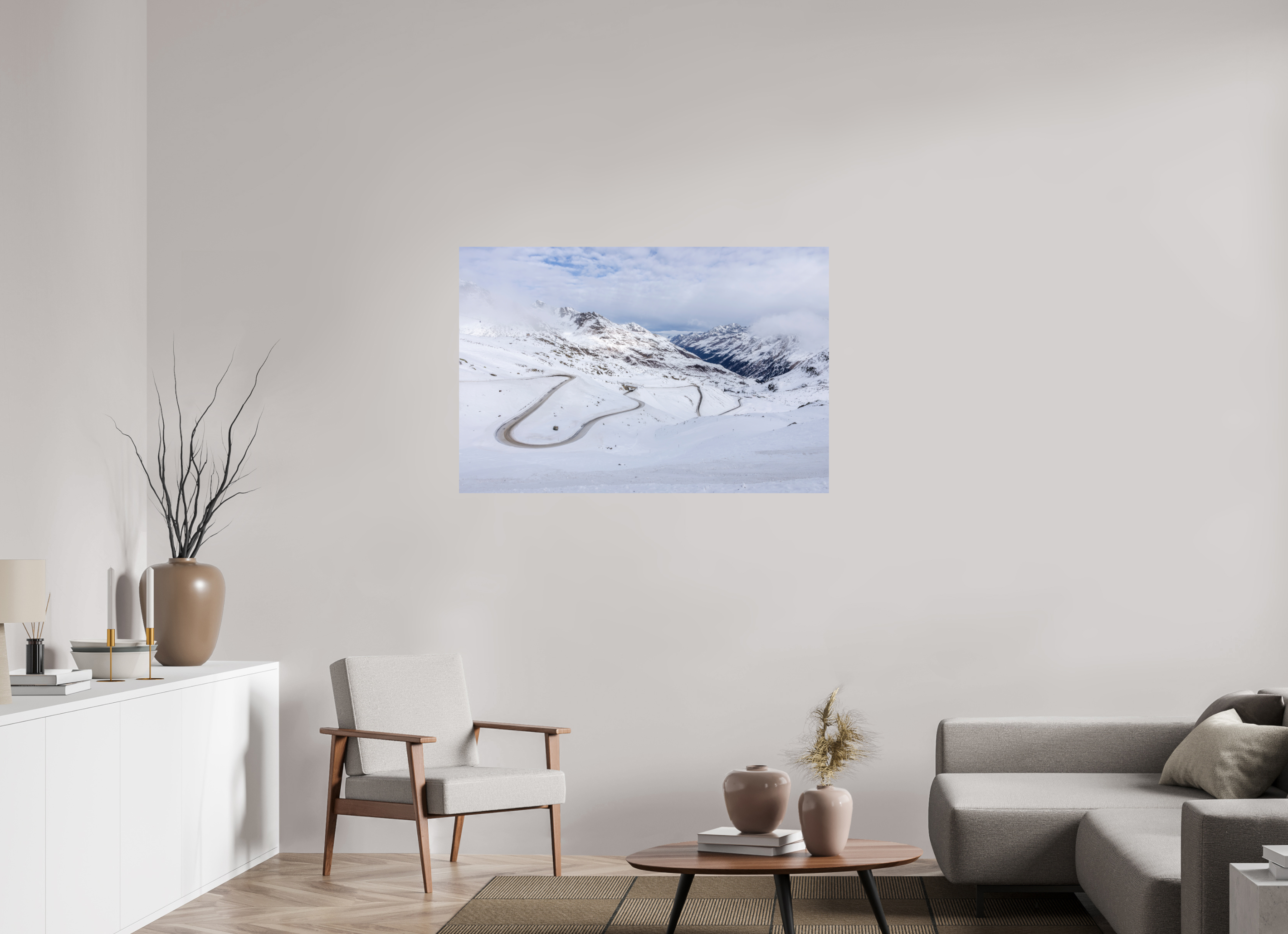 120 x 80 cm, Fine-Art Print Matt Frozen Route