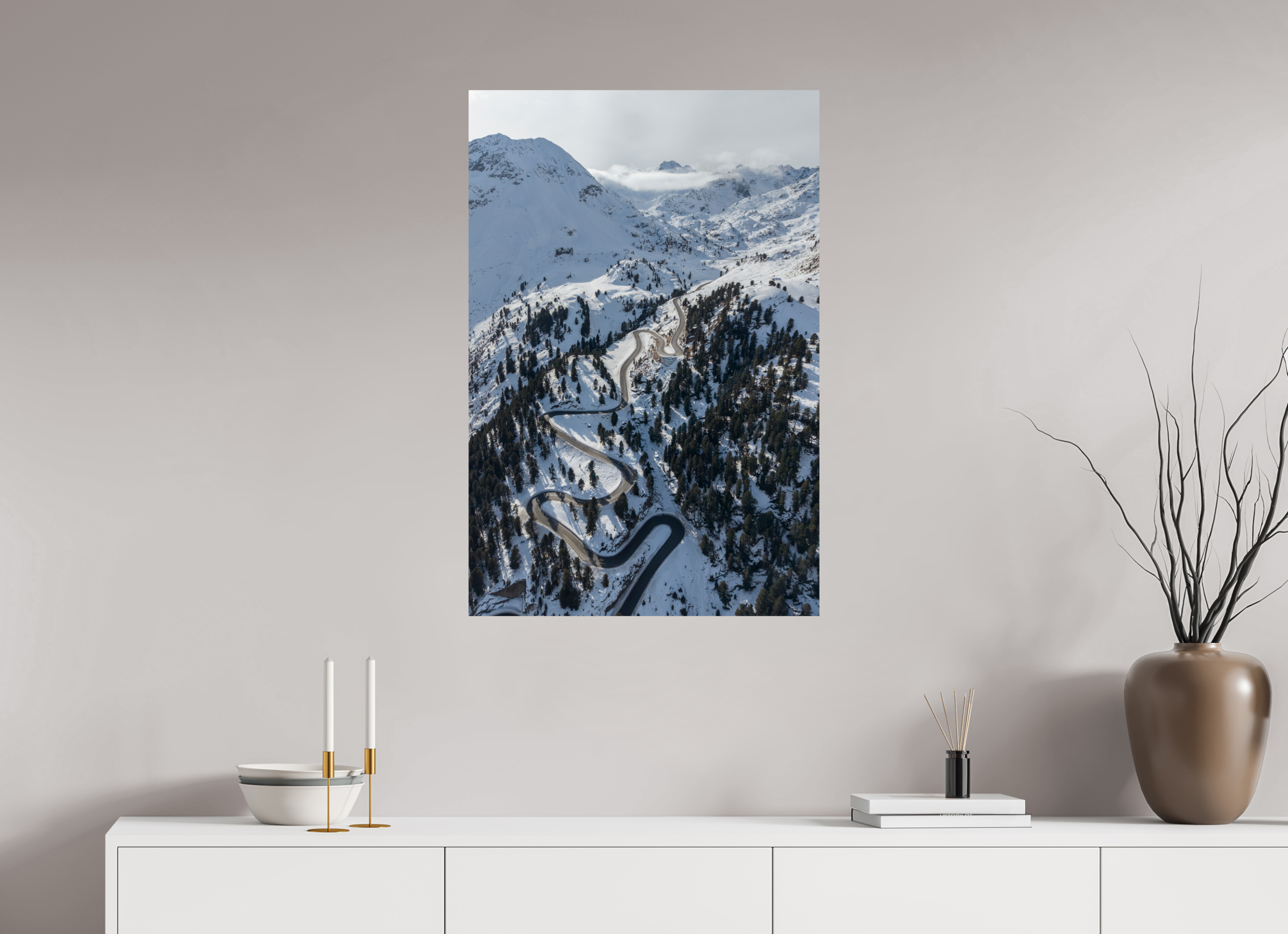 60 x 90 cm, Fine Art Print auf Alu-Dibond Road to the Summit