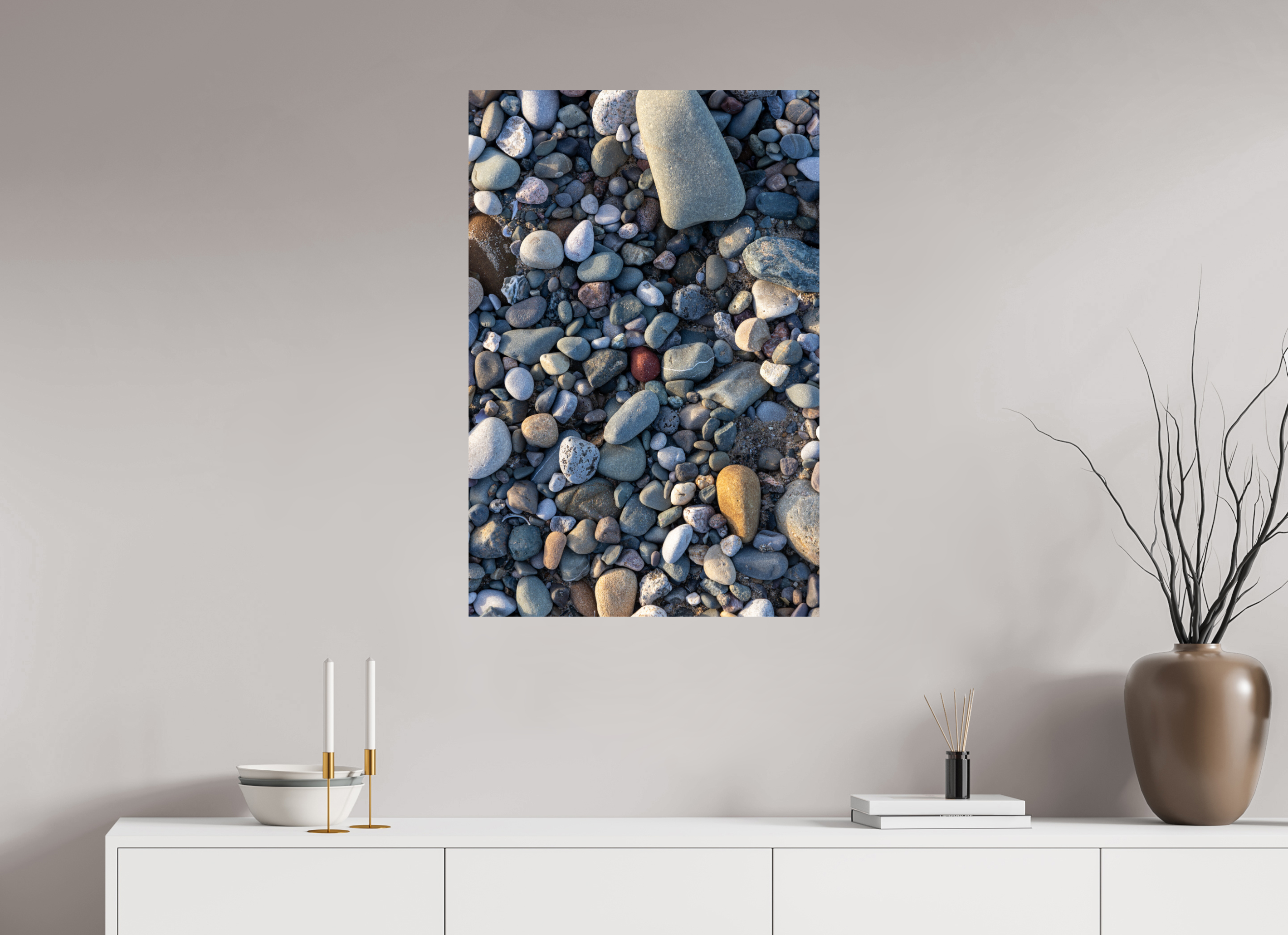 60 x 90 cm, Fine Art Print auf Alu-Dibond Shore of Stones