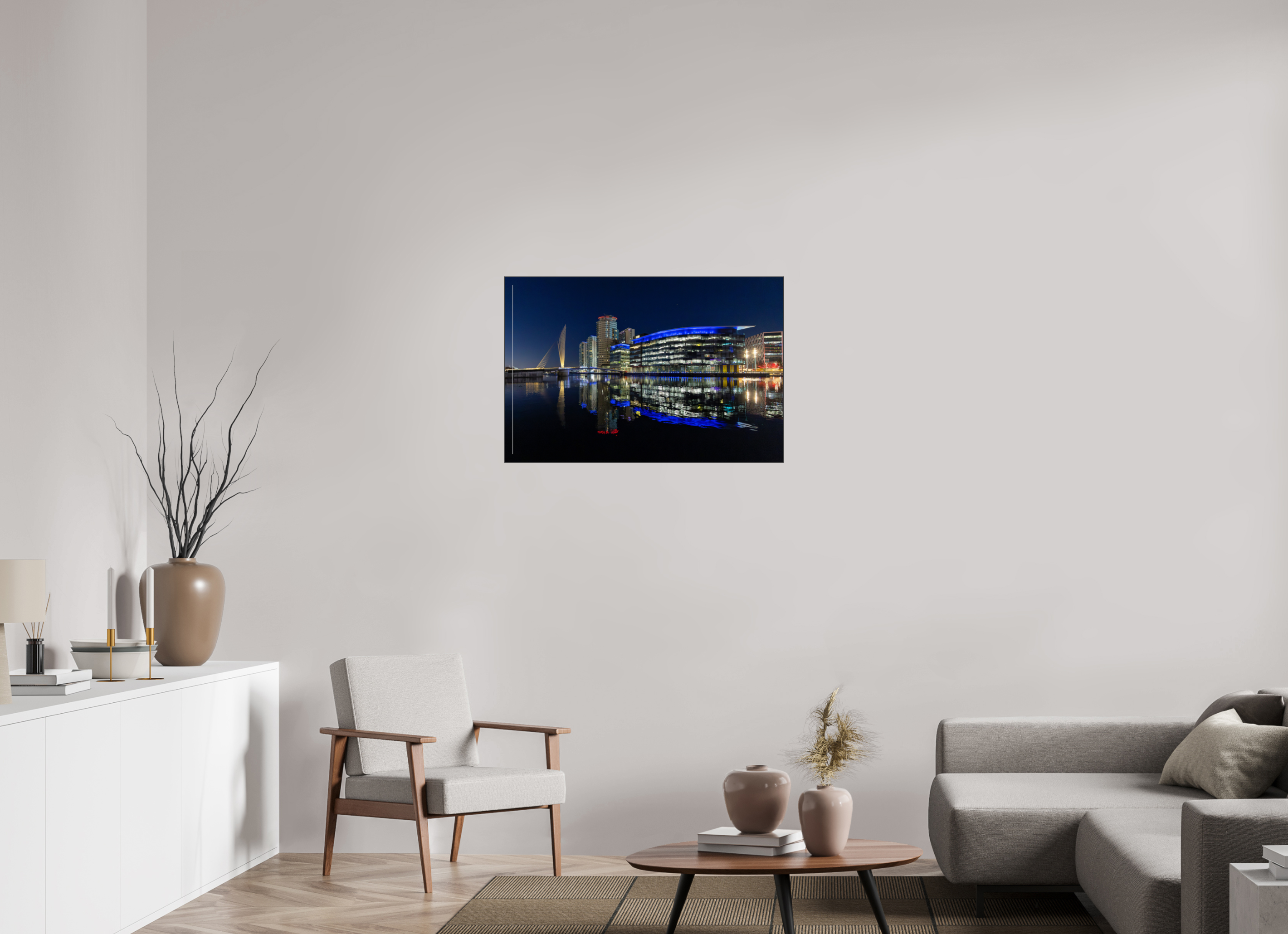 90 x 60 cm, Foto-Abzug hinter Acrylglas glänzend City After Dark