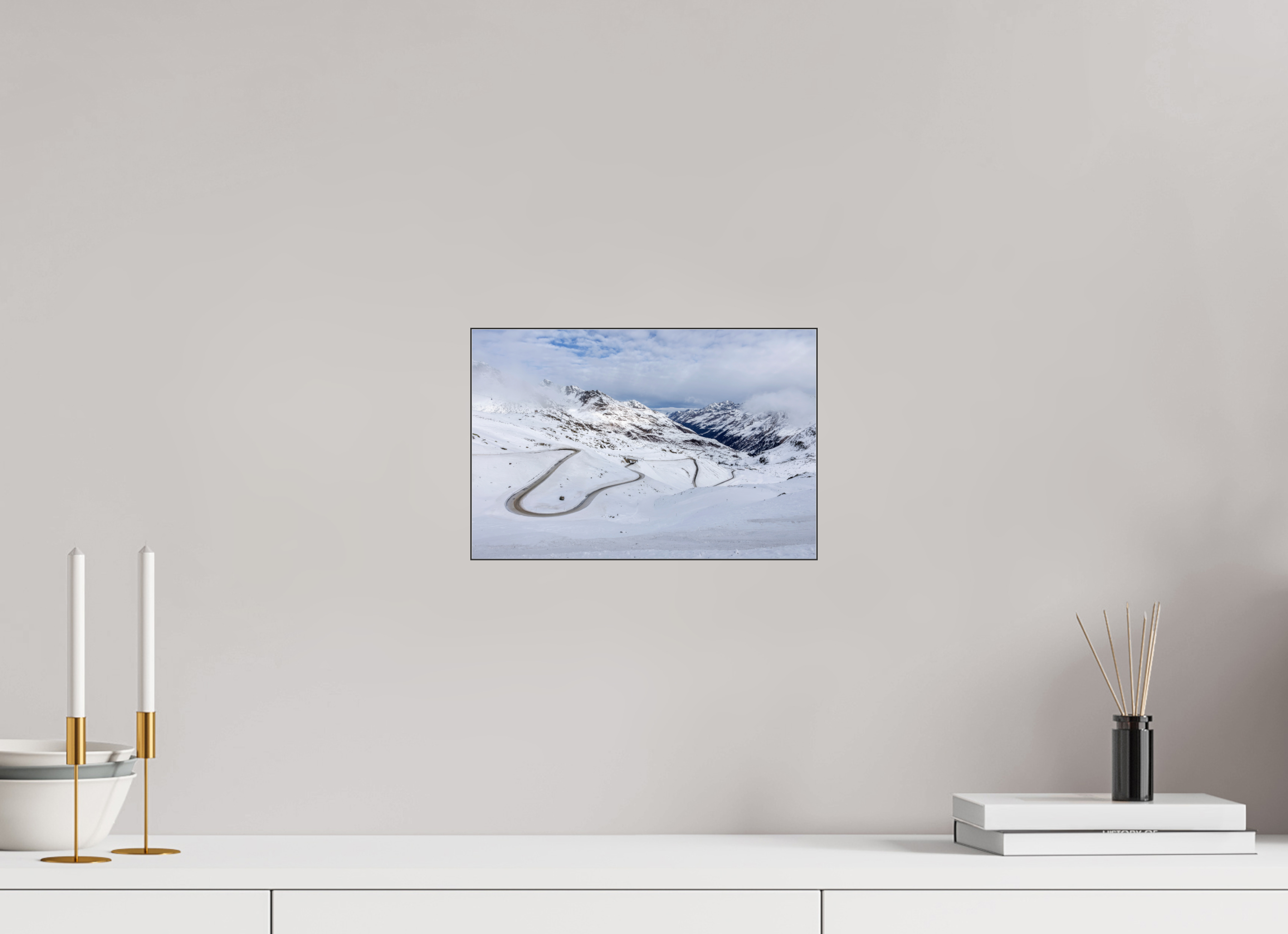 30 x 20 cm, Foto-Abzug hinter Acrylglas glänzend Frozen Route