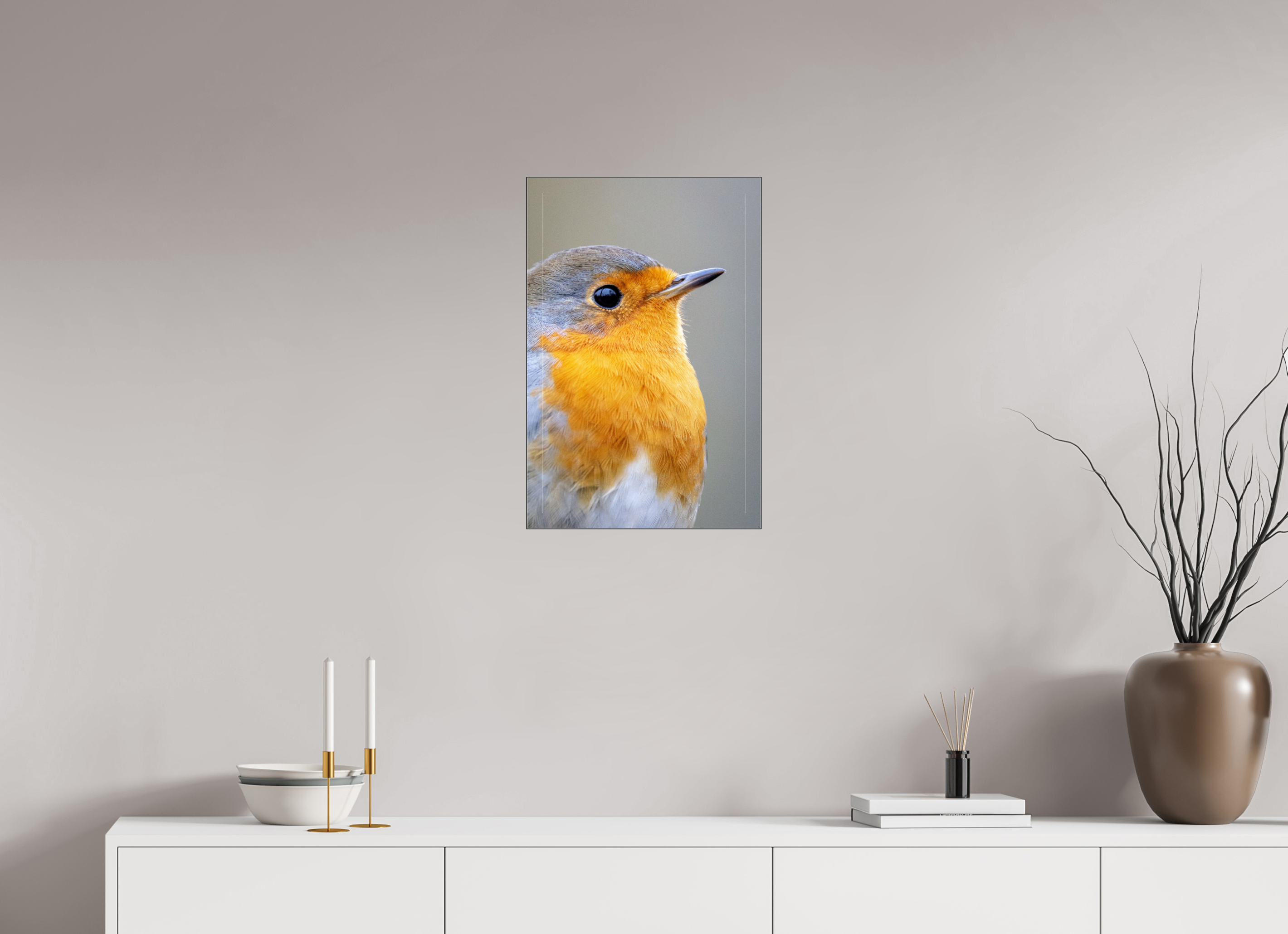 40 x 60 cm, Foto-Abzug hinter Acrylglas glänzend Robin Portrait