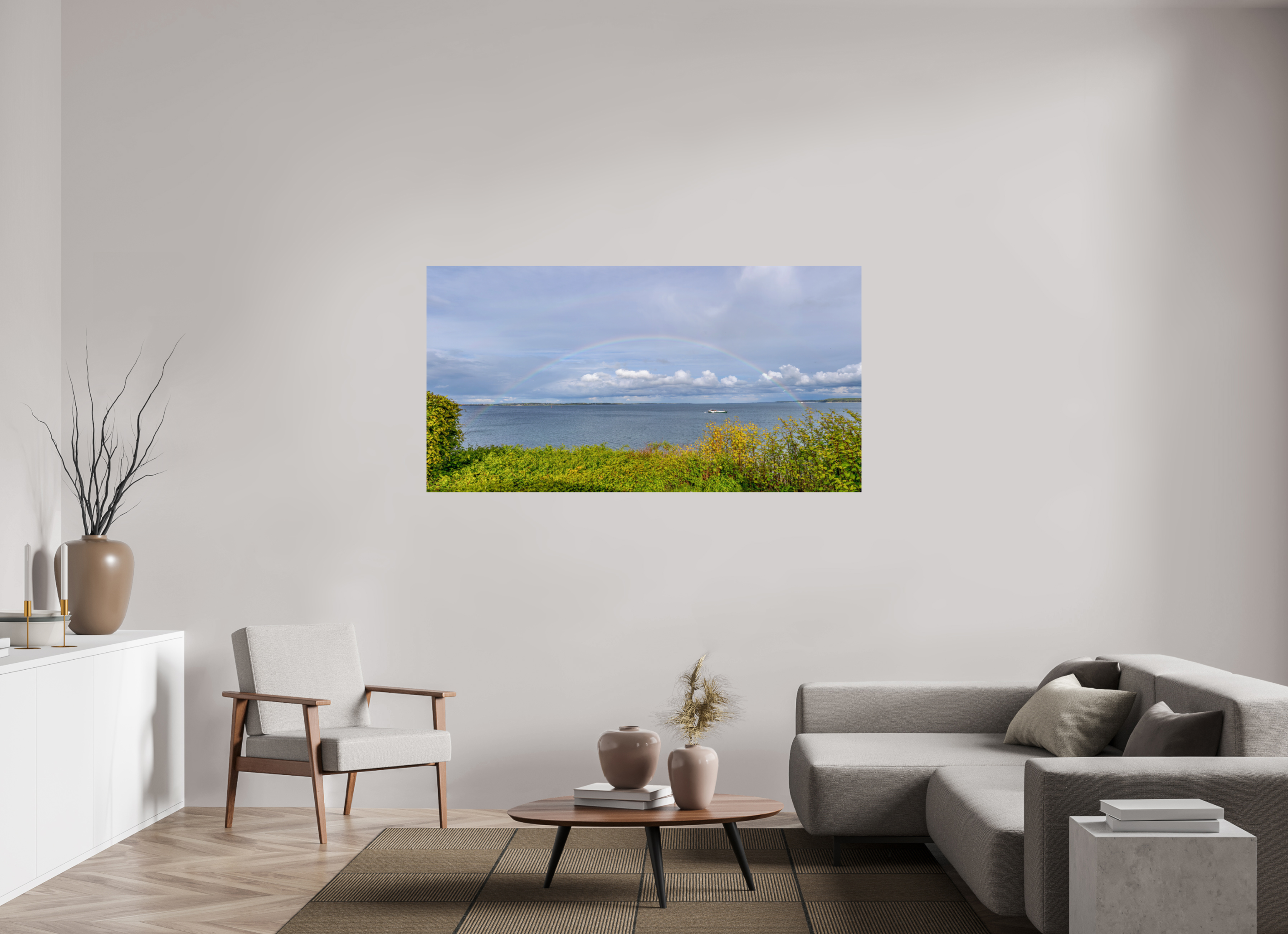 173 x 90 cm, Fine Art Print auf Alu-Dibond Painted Horizon