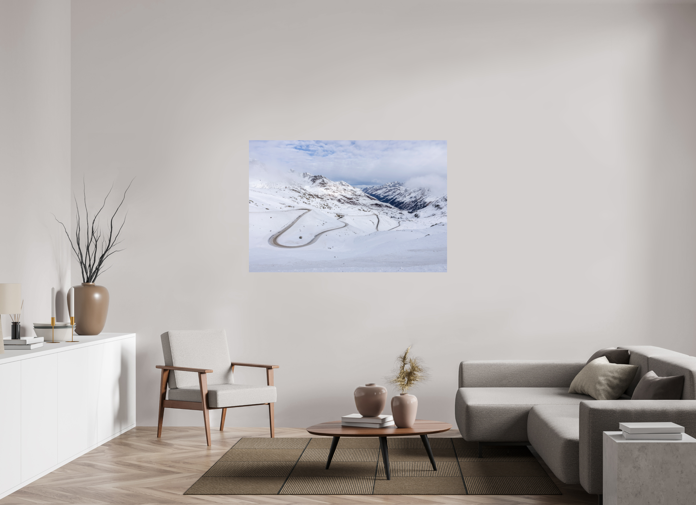 150 x 100 cm, Fine-Art Print Matt Frozen Route
